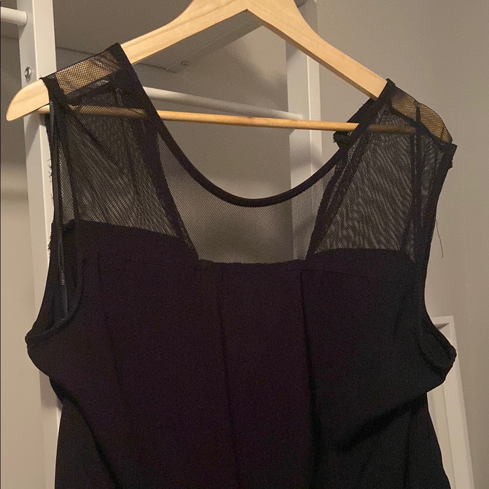 Chic Black Mesh Sleeveless Jumpsuit